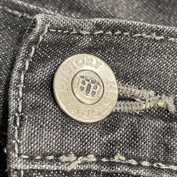 Y2k FOX JEANS Men's Cargo Shorts 34 - 38 Casual Black Denim Ace Spaces Zippers - Picture 10 of 14